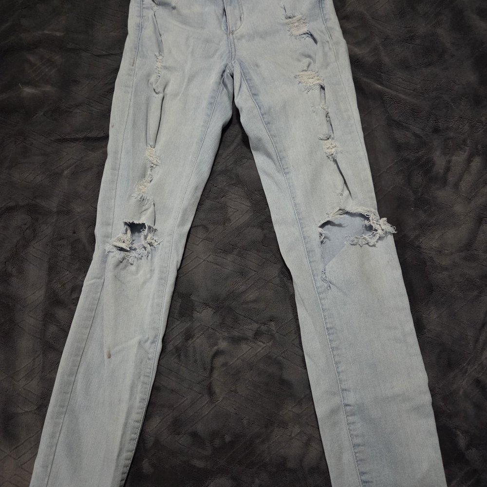 Distressed Light Blue Women's Jeans